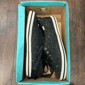 Black Glitter Women's Sneakers